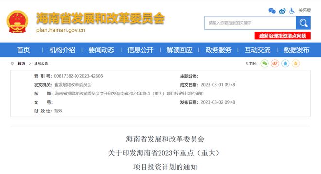 天博tb综合体育总投资超300亿元海南省2023年医养领域重点项目投资计划出炉！(图1)